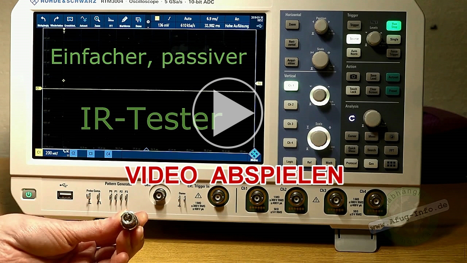 Video-Vorschau: Einfacher, passiver IR-Tester