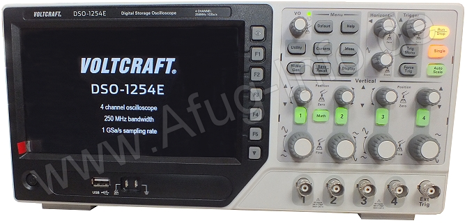Bild 1: Das getestete Digitalspeicheroszilloskop Voltcraft DSO1254E
